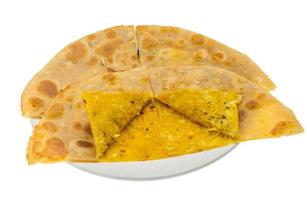 Chicken Paratha on white photo