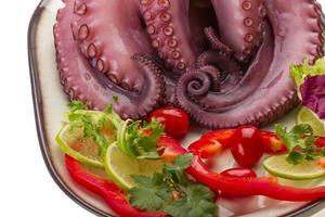 Large boiled octopus photo