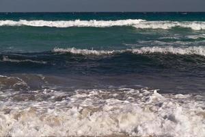 Sea waves on the Mediterranean sea photo