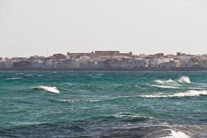 Sea waves on the Mediterranean sea photo