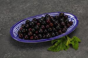 Fresh ripe sweet black currant photo