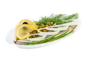 Herring with dill and onion photo