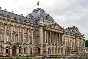 Royal Palace view from Place des Palais in historical center of Brussels, Belgium photo