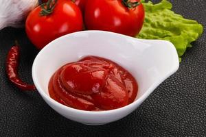 Tomato ketchup sauce photo