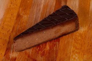 Tasty chocolate cheesecake photo