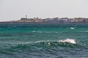 Sea waves on the Mediterranean sea photo