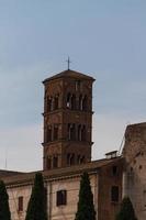 Building ruins and ancient columns  in Rome, Italy photo