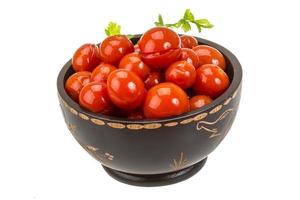 Marinated cherry tomato photo