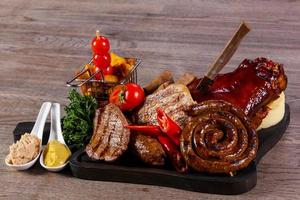 Grilled meat mix plate photo