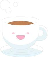 Coffee mug with eyes. vector