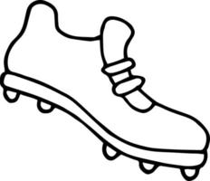 Football boots, sports equipment. vector