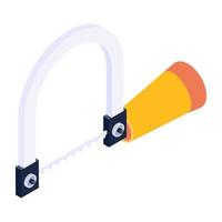 Isometric vector design of hacksaw