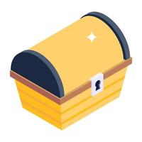 An antique treasure chest for treasure luggage vector