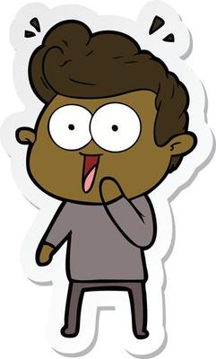 sticker of a cartoon man
