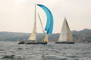 Yachts on water photo