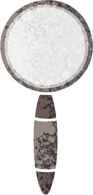 retro illustration style cartoon magnifying glass