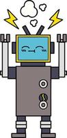lindo robot de dibujos animados vector