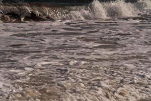 Sea waves on the Mediterranean sea photo