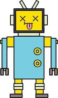 cute cartoon robot vector