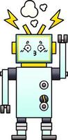 gradient shaded cartoon robot vector