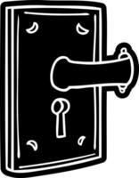 cartoon icon drawing of a door handle vector