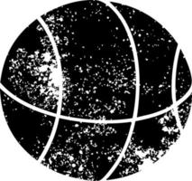 pelota de baloncesto de símbolo angustiado vector