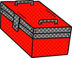 cartoon doodle of a metal tool box vector