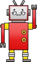 gradient shaded cartoon robot vector