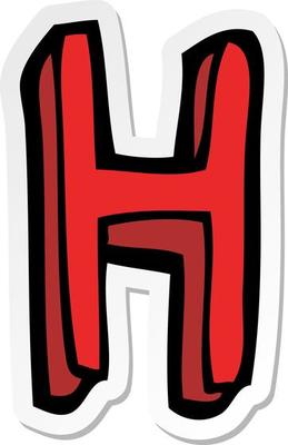 sticker of a cartoon letter