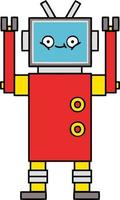 cute cartoon robot vector