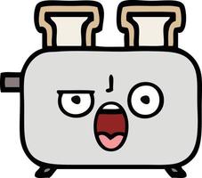 cute cartoon of a toaster vector