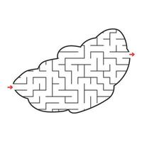 Abstract maze. Game for kids. Puzzle for children. Labyrinth conundrum. Find the right path. Education worksheet. vector