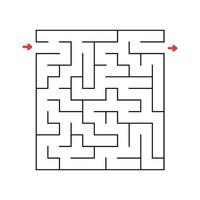 Abstact labyrinth. Educational game for kids. Puzzle for children. Maze conundrum. Find the right path. Vector illustration.