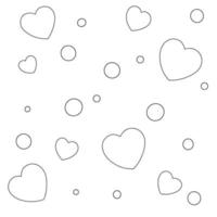 Background with hearts. Coloring book page for kids. Valentine's Day. Cartoon style. Vector illustration.