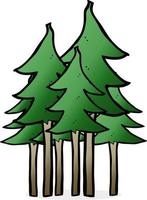 cartoon tree symbol vector