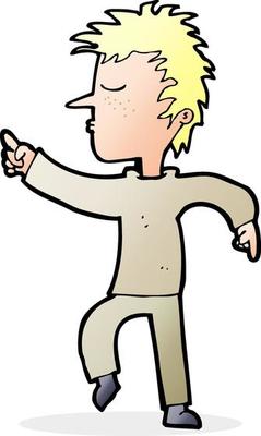 cartoon man pointing