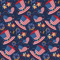 American national food seamless pattern vector