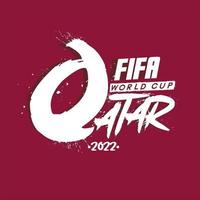 palabra de fútbol de la copa de fútbol de qatar vector