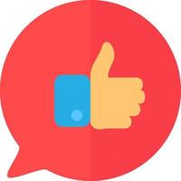 Like thumb up social media app button icon vector