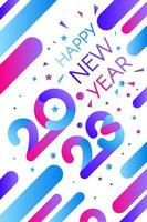 2023 happy new year invitation card banner vector