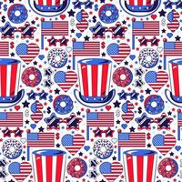 American national food seamless pattern vector