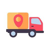 Trucks deliver goods to the recipient. online ordering concept vector