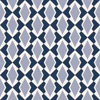 Contemporary blue color geometric rhombus shape overlap on square checkered seamless pattern background. Use for fabric, interior decoration elements, upholstery, wrapping. vector