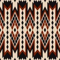 Aztec geometric shape vintage southwest red-black color seamless pattern background. Use for fabric, textile, interior decoration elements, upholstery, wrapping. vector