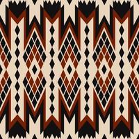 Aztec geometric shape vintage southwest red-black color seamless pattern background. Use for fabric, textile, interior decoration elements, upholstery, wrapping. vector