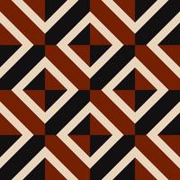Checkered red-black color background with white cream square diamond line shape seamless overlap pattern. Use for interior decoration elements. vector