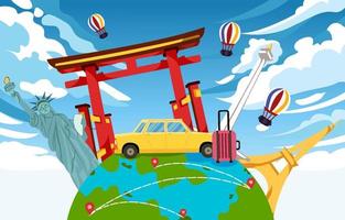 World Tourism Day Background vector