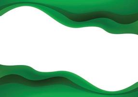 Modern flowing ripples green wave background vector