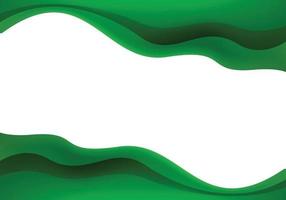 Modern flowing ripples green wave background vector