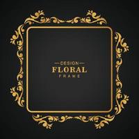 Decorative luxury golden ornamental floral frame background vector